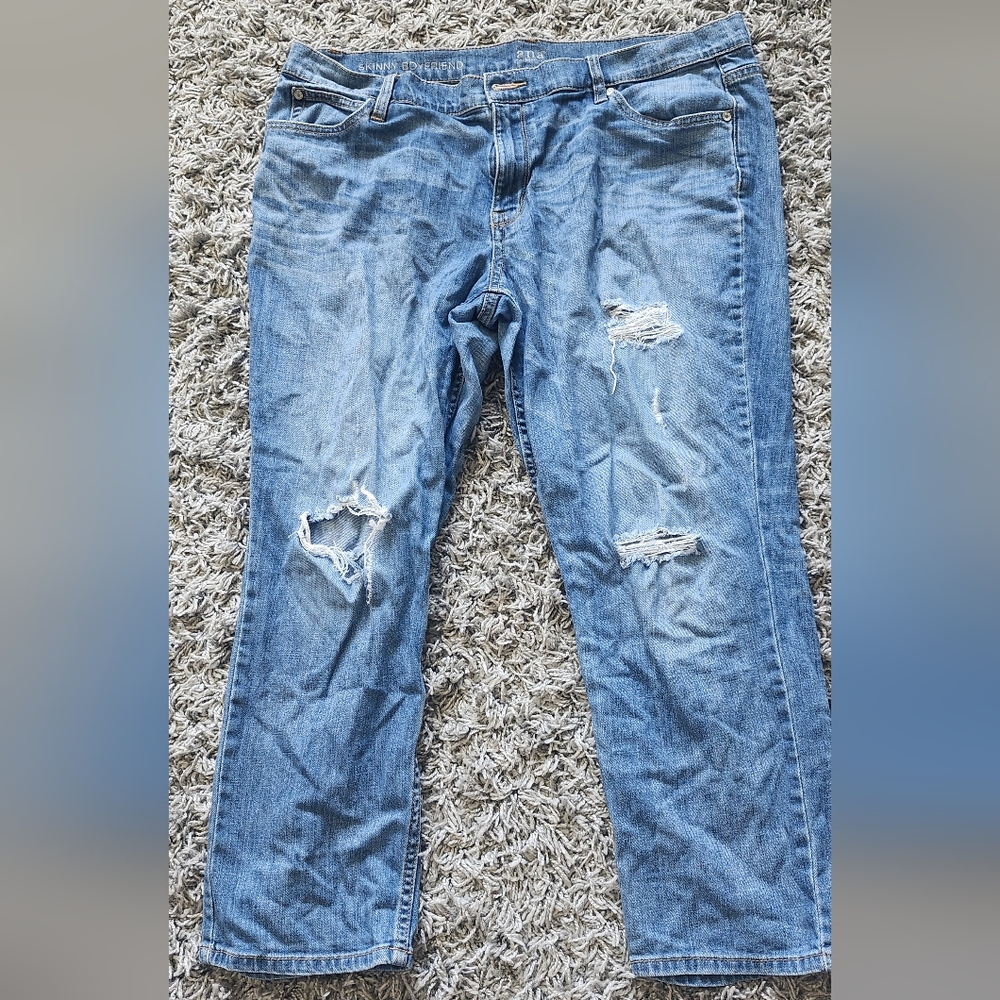 a.n.a Light Blue Distressed Women Jeans Sz 33/16 - Picture 2 of 4